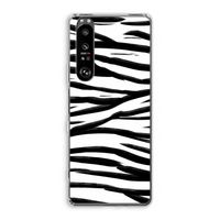 Zebra pattern: Sony Xperia 1 III Transparant Hoesje