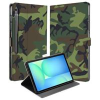 Samsung Galaxy Tab S10 FE Plus | Book Case | Hoesje met Standaard Army Dark Samsung Galaxy Tab S10 FE Plus | Book Case | Hoesje met Standaard Army Dark