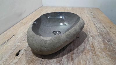 Rivierstenen waskom RVL250306, 52x38x15 cm