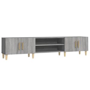 vidaXL Tv-meubel 180x31,5x40 cm bewerkt hout grijs sonoma eikenkleurig