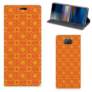 Sony Xperia 10 Hoesje met Magneet Batik Oranje