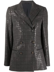 Brunello Cucinelli blazer à sequins brodés - Gris