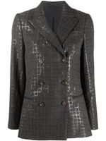 Brunello Cucinelli blazer à sequins brodés - Gris