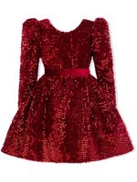 Tulleen robe Merribrook à sequins brodés - Rouge - thumbnail