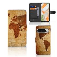 Google Pixel 9 | 9 Pro | Flip Cover | Wereldkaart