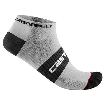 Castelli Lowboy 2 fietssokken wit/zwart unisex