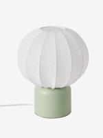 Tafellamp in bolvorm met metalen voet saliegroen