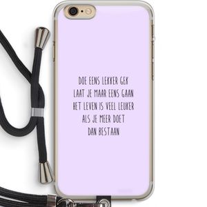 Gek: iPhone 6 PLUS / 6S PLUS Transparant Hoesje met koord