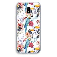 Bloemen tukan: Samsung Galaxy J3 (2017) Transparant Hoesje
