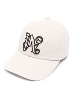 Palm Angels monogram-embroidered cotton cap - Tons neutres