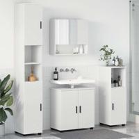 Badkamermeubelset 4 pcs Wit 61 x 35 x 64 cm Bewerkt hout