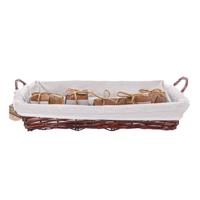CM Cadeau mand met hengsel - bruin riet - 60 x 40 x 16 cm - rietenmand