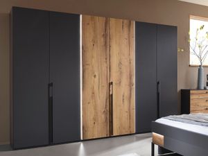 Kast VALOU 6 deuren grafiet/oak atlantic met led