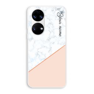 Marmer in stijl: Huawei P50 Transparant Hoesje