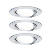 Paulmann 93433 Inbouwlamp Set van 3 stuks 19.5 W Aluminium (gedraaid)