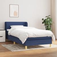 Boxspring met matras stof blauw 80x200 cm Boxspring met matras stof blauw 80x200 cm
