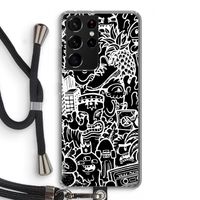 Vexx Black Mixtape: Samsung Galaxy S21 Ultra Transparant Hoesje met koord