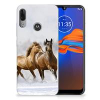 Motorola Moto E6 Plus | TPU Hoesje | Paarden