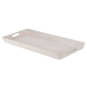 Decoratief houten dienblad wit 58 x 25 cm - Dienbladen