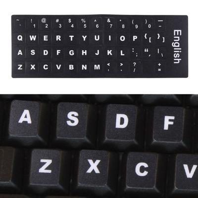 toetsenbord Film Cover Independent Paste English toetsenbord Stickers voor Laptop Notebook Computer toetsenbord(zwart)