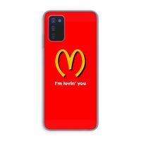 I'm lovin' you: Samsung Galaxy A03s Transparant Hoesje