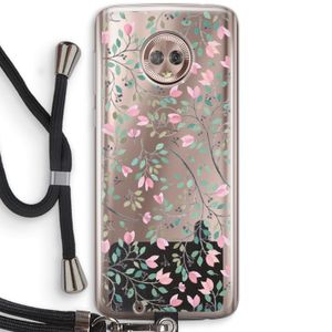 Sierlijke bloemen: Motorola Moto G6 Transparant Hoesje met koord
