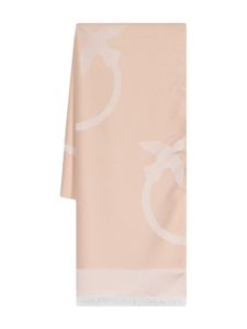 PINKO foulard effiloché à imprimé Love Bird - Rose