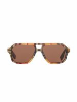 Burberry Kids lunettes de soleil à monture navigateur - Marron