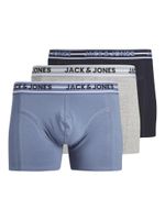 Jack & Jones Jack & Jones Heren Boxershorts Trunks JACPETER Blauw/Grijs/Donkerblauw 3-Pack