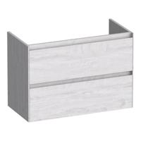 Brauer Inspire - Onderkast Ondiep - 80 cm - met 2 Softclose Lades Greeploos en 1 Sifon Uitsparing - Forest Seashell