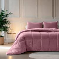 Zavelo Easy All-in-one-Dekbed Velvet Oud Roze-Lits-Jumeaux (240x200 cm)