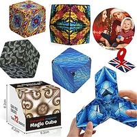 verscheidenheid veranderlijk magnetische magische kubus anti stress 3d kantoor hand flip puzzel stressverlichter autisme collectie kids fidget speelgoed Lightinthebox