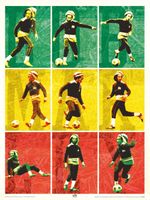 Bob Marley Football Art Print 30x40cm