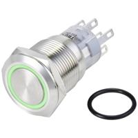 TRU COMPONENTS TC-10090964 LAS1-AGQ-22E/G/24V/S Vandalismebestendige druktoets 250 V/AC 3 A 2x aan/(aan) Moment Groen IP65 1 stuk(s) - thumbnail