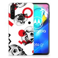 Silicone Back Case Motorola Moto G8 Power Skull Red - thumbnail