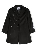 MSGM Kids trench à patch étoile - Noir