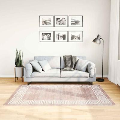 VidaXL Vloerkleed wasbaar anti-slip 120x180 cm beige