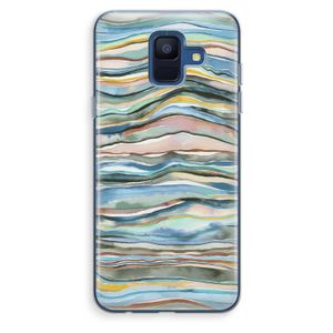 Watercolor Agate: Samsung Galaxy A6 (2018) Transparant Hoesje