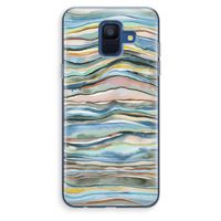 Watercolor Agate: Samsung Galaxy A6 (2018) Transparant Hoesje Watercolor Agate: Samsung Galaxy A6 (2018) Transparant Hoesje