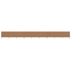 VidaXL Windscherm 9-panelen 1200x120 cm stof taupe