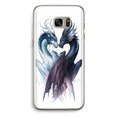 Yin Yang Dragons: Samsung Galaxy S7 Edge Transparant Hoesje