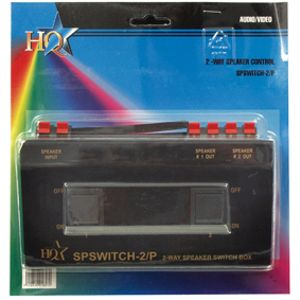 HQ SPSWITCH-2/P audioschakelaar Zwart