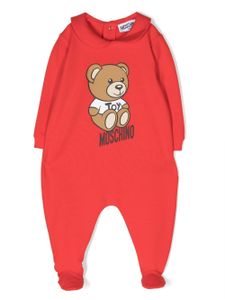 Moschino Kids pyjama en coton à logo imprimé - Rouge