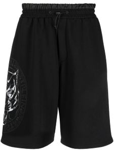 Plein Sport short de sport à logo imprimé - Noir