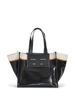 Proenza Schouler White Label grand sac cabas XL Morris à effet enduit - Noir