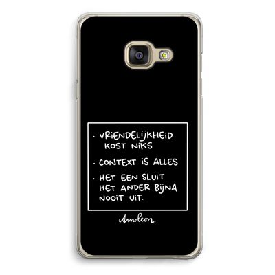Mijn Motto's: Samsung A3 (2017) Transparant Hoesje