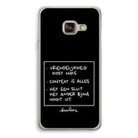 Mijn Motto's: Samsung A3 (2017) Transparant Hoesje