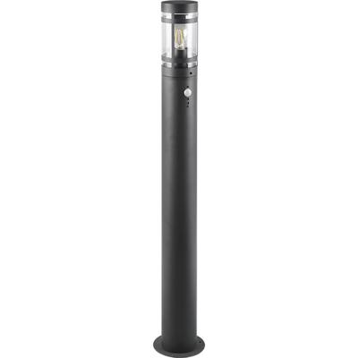 LED Tuinverlichting - Staande Buitenlamp - Trion Paulo XL - E27 Fitting - Bewegingssensor - Rond - Antraciet - Metaal