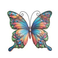 Wanddecoratie vlinder metaal 33x30cm multi - Annas collection Wanddecoratie vlinder metaal 33x30cm multi - Annas collection