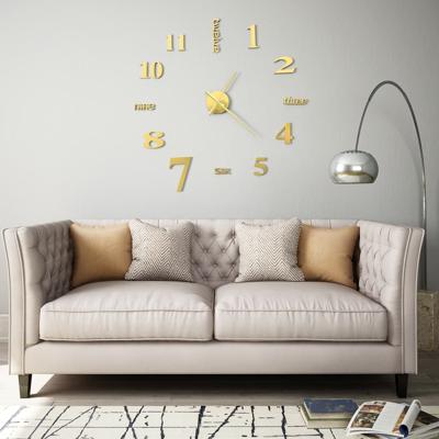 VidaXL 3d-wandklok 100 cm xxl modern goudkleurig